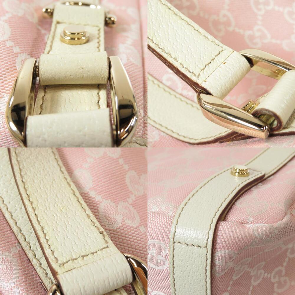 Gucci GG Canvas Abbey Tote bag pink white leather - Picture 9 of 11